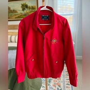Vintage Yacht Club Jacket Mens Red M
